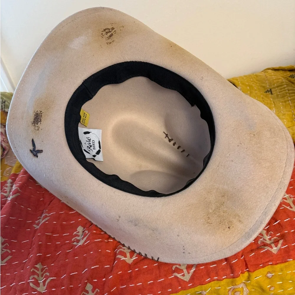 Classic Cream Western Hat with Feather Accent